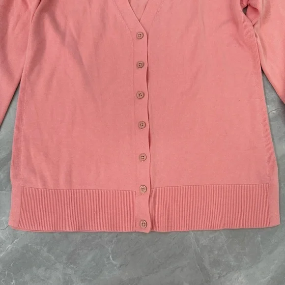 Women’s Talbots Button Front Girlfriend Cardigan Long Sleeve V-Neck Sweater XS - Picture 6 of 16